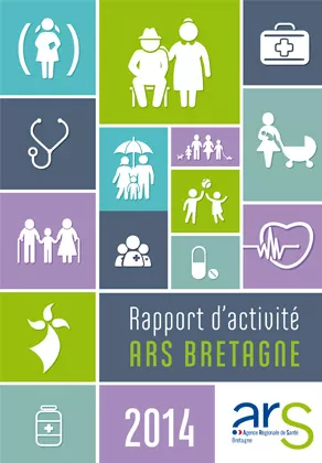 Couverture - Rapport d'activité de l'ARS Bretagne - année 2014 Vignette