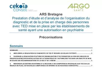 Diagnostic et prise en charge des troubles envahissants du développement en psychiatrie