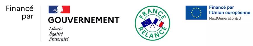 Financé par : Gouvernement, France Relance, Union Européenne Next génération UE