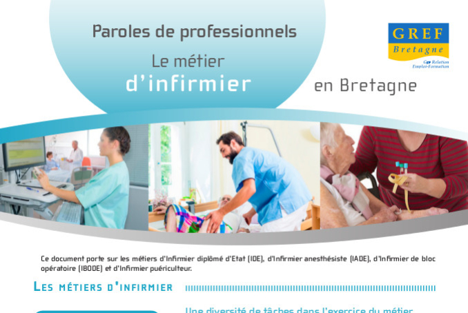 Paroles de professionnels – Le métier d’infirmier en Bretagne