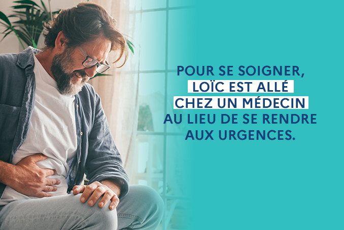 Pour se soigner, Loïc est allé chez un médecin au lieu de se rendre aux urgences