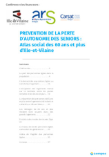 PREVENTION DE LA PERTE D’AUTONOMIE DES SENIORS : Atlas social des 60 ans et plus d’Ille-et-Vilaine