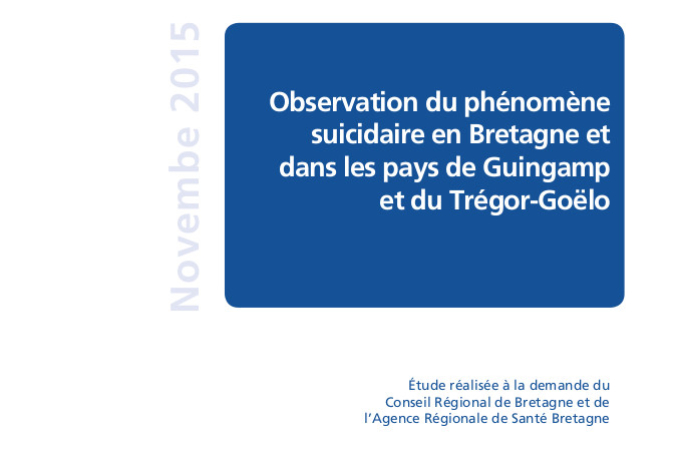Observation du phénomène suicidaire en Bretagne et dans les pays de Guingamp et du Trégor-Goëlo
