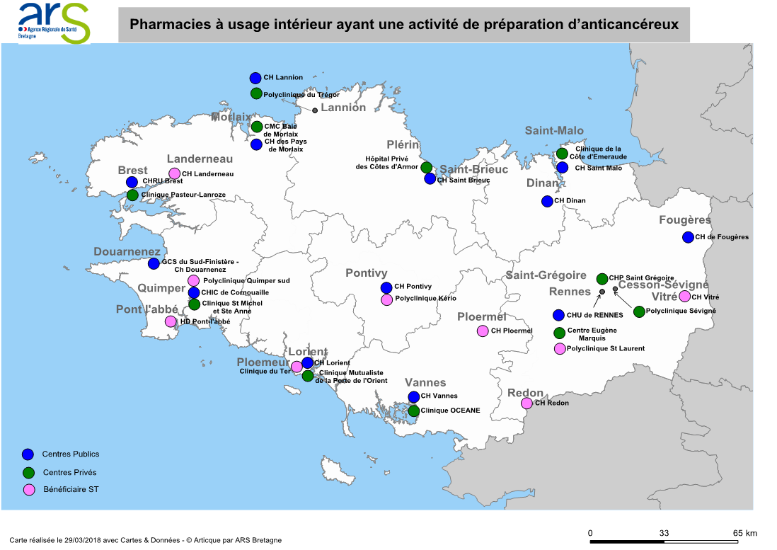 PUI ayant une activité de préparation d’anticancéreux