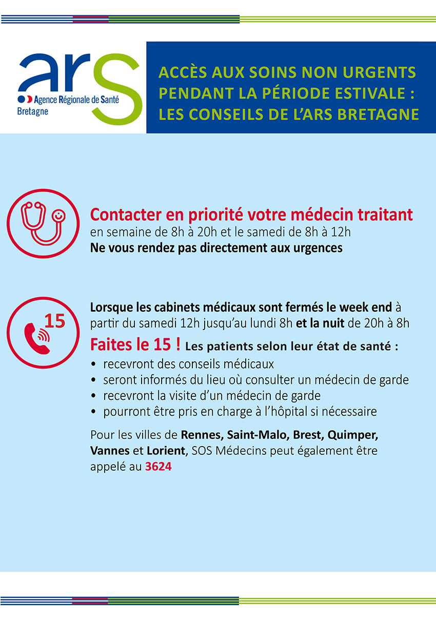 Accès aux soins pendant la période estivale : ayez les bons réflexes !