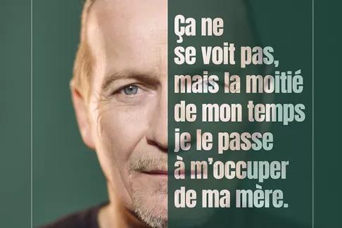 ça ne se voit pas, mais la moitié de mon temps, je le passe à m'occuper de ma mère.