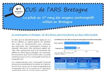 La pilule au 1er rang des moyens contraceptifs utilisés en Bretagne