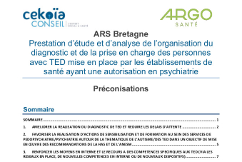 Diagnostic et prise en charge des troubles envahissants du développement en psychiatrie