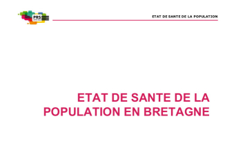 Diagnostic PRS - 2018-2022 - Etat de santé de la population en Bretagne - en concertation