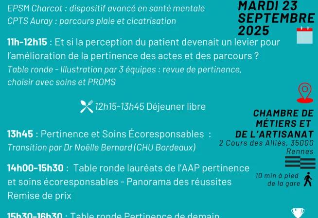 Affiche journée régionale pertinence des soins 2025