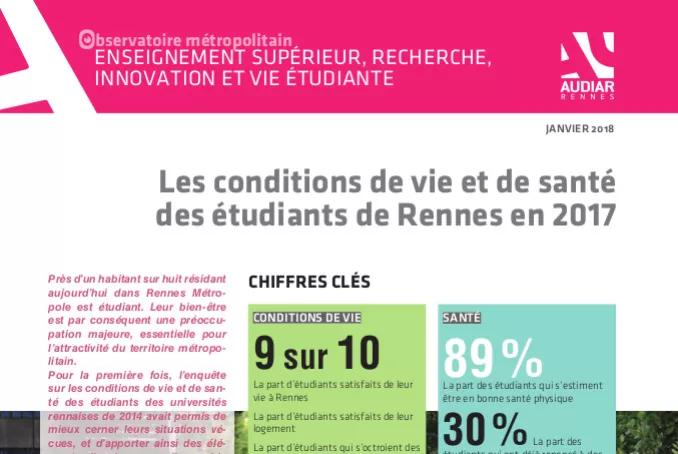 Les conditions de vie et de santé des étudiants de Rennes en 2017