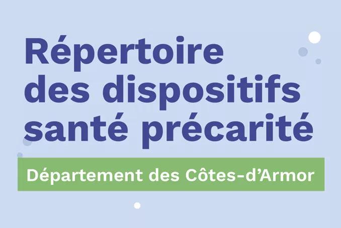 Répertoire des dispositifs de santé précarité - département des Côtes d'Armor