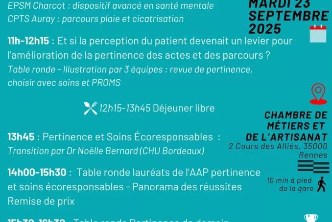 Affiche journée régionale pertinence des soins 2025