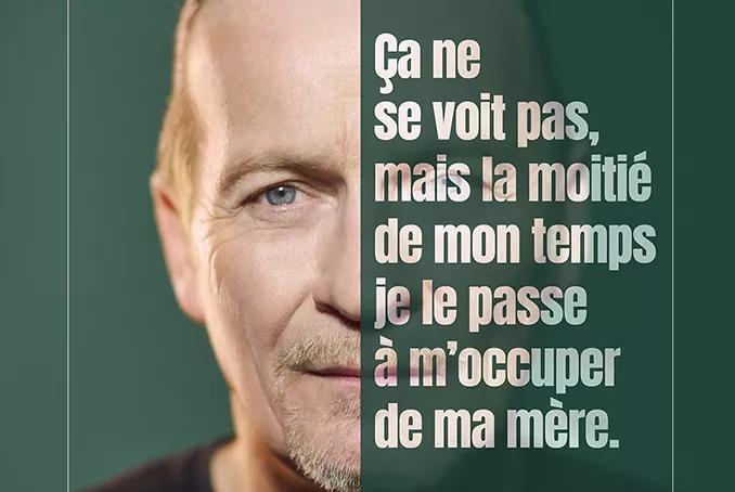 ça ne se voit pas, mais la moitié de mon temps, je le passe à m'occuper de ma mère.